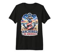 Ancré en Amérique Patriotic Pride T-Shirt Haut de Gamme
