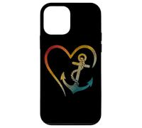 Ancre en forme de cœur avec symbole d'amour nautique Coque pour iPhone 12 mini