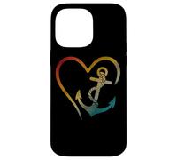 Ancre en forme de cœur avec symbole d'amour nautique Coque pour iPhone 14 Pro Max