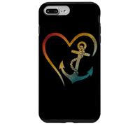 Ancre en forme de cœur avec symbole d'amour nautique Coque pour iPhone 7 Plus/8 Plus