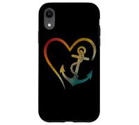 Ancre en forme de cœur avec symbole d'amour nautique Coque pour iPhone XR