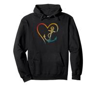 Ancre en forme de cœur avec symbole d'amour nautique Sweat à Capuche