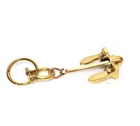 Ancre en laiton massif - Laiton - Cadeau - Porte-clés pour voiture, vélo, maison