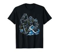 Ancre Mythique Guerrier géant Vagues de l'océan T-Shirt