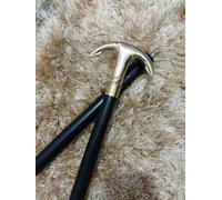 Ancre nautique en laiton noir Canne de marche en bois fait à la main pour homme et femme Article Cadeaux., Laiton/noir