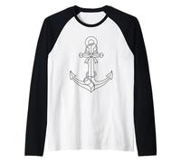 Ancre Nautique Minimaliste Style Tatouage Propre Ligne Art Manche Raglan