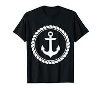 Ancre Nautique rayée Corde T-Shirt