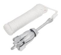 vidaXL Ancre Pliable avec Corde, Accessoire de Kayak, Système d'ancrage Grappin, Ancre de Bateau, Argenté 6 kg Fonte Galvanisée à Chaud