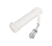 Ancre pliable et corde argenté 0,7 kg fonte galvanisée à chaud