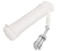 vidaXL Ancre Pliable et Corde argenté 0,7 kg Fonte galvanisée à Chaud