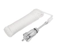 Ancre pliable - vidaXL - Argenté - Fer malléable - 1,5 kg - Corde 30 m