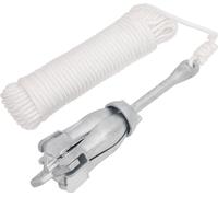 Ancre pliante avec corde argent 4 kg fonte galvanisée à chaud