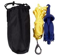 Ancre pliante for bateaux à rames à 4 dents, Kit de corde Marine for petit bateau, canoë, voilier, motomarine, accessoires de pêche