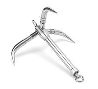 Ancre Pliante Triple Griffe, Inox 316 Résistant à la Corrosion, Accessoire Bateau 3,2 Kg - Fixation Fiable, Design Compact, Pour Canoë Kayak et Petit Bateau