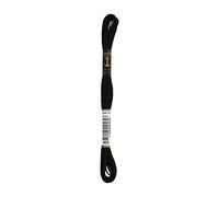 Ancre Six Strand Fil à Broder 8,75 Yards-Black 12 par boîte