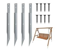 Ancres balançoires extérieures, terre | Freve en métal Anchors | Undone en métal terrestre 4x coupe-vent pour fixer les animaux, hangar, voiture couverte, tentes