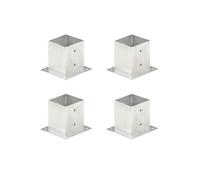 vidaXL Ancres de poteau 4 pcs Métal galvanisé 121 mm