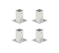 Ancres de poteau 4 pcs Métal galvanisé 71 mm