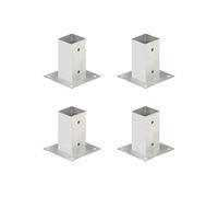Ancres de poteau 4 pcs Métal galvanisé 71 mm