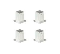 Ancres de poteau 4 pcs Métal galvanisé 91 mm
