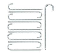 Ancres de Sol, Lot de 40, Sardines XL, Extra Longues, Camping, Accessoire de Tente, Acier, 38,5 cm, argenté