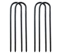 Ancres de Sol Piquets de Fixation en U Piquets de Tente en Acier Galvanisé Piquets de Sol pour Trampoline Camping et Jardin 4 Pack 12 Pouces