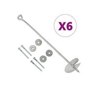 Ancres de terre 6 pcs 10x60 cm Métal galvanisé