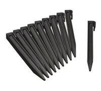 Ancres Pour Bordure De Jardin En Polyéthylene Recyclé - Nature - H26,7 X 1,9 X 1,8 Cm - Noir