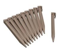 Nature Sachet De 10 Ancres Pour Bordure De Jardin En Polypropylene - H 26,7 X 1,9 X 1,8 Cm - Beige Taupe