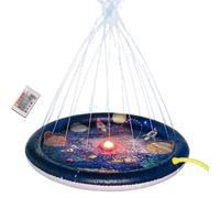 Ancsttu Arroseur à Eau pour,Tapis de Jeu à pulvérisation thème Spatial de Piscine,Jouet arroseur d'| pour Les Petits dès 3 Ans Parc Piscine Plage arrière-Cour pelouse Patio Jardin extérieur