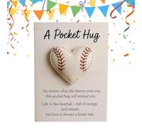 Ancsttu Balle De Softball De Poche | Note Inspirante de Softball en Forme de Cœur | Cartes avec Citations Inspirantes,pour Amis Hommes Copains Femmes Noël Adultes Collègues Pâques Athlètes