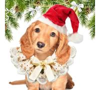 Ancsttu Bavoirs pour Chiens pour Les Vacances, Bavoirs de Noël pour Animaux de Compagnie - Bandanas pour Chiens Doux de Noël Bavoirs pour Chiens,Accessoires Mignons en Dentelle pour Animaux de