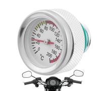 Ancsttu Bouchon De Remplissage D'Huile Pour Motocyclette, Couvercle en Aluminium avec Jauge de Température, Bouchon D'Huile Pour Motocyclette, Pour Ateliers De Réparation Usagers Motards Mécaniciens