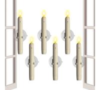 Ancsttu Bougies Lumineuses pour Fenêtres,Bougies Électriques | Lampe à Ventouse 18 cm Avec Détecteur Pour Intérieur Chambre Salon Cuisine Bureau,Décoration Pour Thanksgiving Halloween Anniversaire