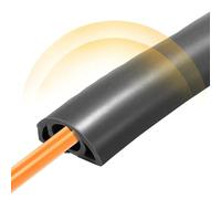 Ancsttu Cache-câble de Sol,Couvre-câble de Sol,Couvertures de en Fil Souple pour Cordons, Conduit de Fil Flexible en PVC - Plancher de Cache-Cordon Auto-adhésif isolé, évite Les Risques de