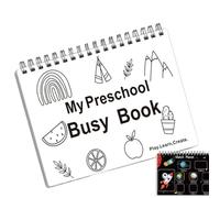 Ancsttu Cahiers d'Activités Maternelle,Livres d'apprentissage Alphabet Chiffres - Fournitures Scolaire Cahier D'Écriture pour Maison Voyage École Garderie