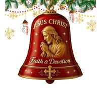 Ancsttu Cloches de Prière Religieuse,Cloches pour Sapin de Noël | Décorations de Scène Chrétienne Jésus pour Arbre Ferme Événement Porte Couronne Mur Fête