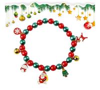 Ancsttu Collier de Noël pour Chien | Collier pour Chiot Femelle, avec Noeud Clochette et Pendentifs Sapin Père Noël Bonhomme de Neige Flocons Renne - Accessoire de Fêtes pour Chien et Chat