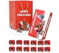 Ancsttu de Noël - Boîte Pliante Rebondissante à Ouverture Pop-Up pour Argent - Écrins Réutilisables pour Bijoux Argent Événements Cadeaux Anniversaire Mariage Saint-Valentin