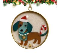 Ancsttu Décorations Chien 2D Acry,Ornements Sapin de Noël Motif Bulldog Teckel | Charmes Animaux pour Fête Voiture Rétroviseur Fenêtre Mur Décor Rassemblement Festif