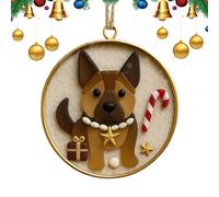Ancsttu Décorations De Noël Chien Arbre en Acrylique 2D - Pendentifs Bulldog Dachshund pour Sapin De Noël | Charmes Animaux pour Fête Voiture Rétroviseur Fenêtre Mur Décor Rassemblement Festif