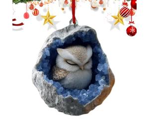 Ancsttu Décorations de Sapin | Décorations de Noël Animaux avec Trou de 10 cm,Figurine Charme Acrylique Décor Plat 2D pour Amis Couple Famille Rassemblement Fête Vacances Favori Fenêtre,Cadeau Fête