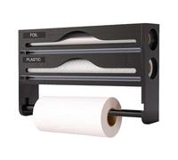 Ancsttu Dispenser de Papier Alimentaire - Organisateur de Rouleaux Aluminium avec Porte-Rouleau et Coupeur | Support Murale pour Rangement Cuisine Tiroir Armoire Papier Cuisson