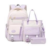 Ancsttu Ensemble Sac À Dos pour Filles,Sac À Dos Scolaire - Trousse à Stylos avec Fourreau pour Trajets Quotidiens Camping Élèves Maternelle Garçons Filles