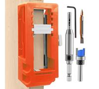 Ancsttu Gabarit De Défonceuse Pour Charnières De Porte, Mortaiseuse Réglable Pour Portes, Gabarit Ajustable Précis Robuste pour Travail du Bois de 8 à 13 cm pour Bâtiment