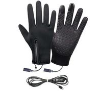 Ancsttu Gants Moto Chauffants,Gants d'hiver Chauffants USB pour Vélos | Moufles Imperméables 3 Modes pour Sports Outdoor Randonnée Moto VTT Camping