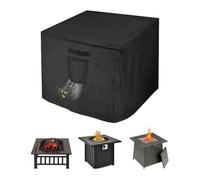 Ancsttu Housse de cheminée d'extérieur - Abri imperméable pour table de feu de barbecue - Housse de foyer carrée résistante aux intempéries pour terrasse, balcon, jardin, terrasse, plage, camping