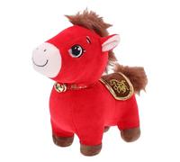 Ancsttu Jouets en Peluche | Mascotte Douce du Nouvel an - 2026 en Peluche De Cheval Chinois - pour Et Adultes Table De Chevet Lit Chambre Canapé Bureau Anniversaire Noël Fête Halloween
