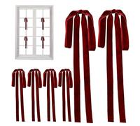 Ancsttu Noeud De Noël Décoratif,Grand Noeud pour Cime De Sapin De Noël - Lot de 6 Décorations Festives pour Fêtes Mariage Anniversaire Voiture Maison