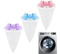 Ancsttu Piège À Poils De Chien pour Lavage | 3 Pièces Sac Filtre à Peluches en Filet - Capteur De Poils Flottant pour Machine À Laver,pour Hôtel Maison Animaux Tapis Vêtements Tissu Dortoir